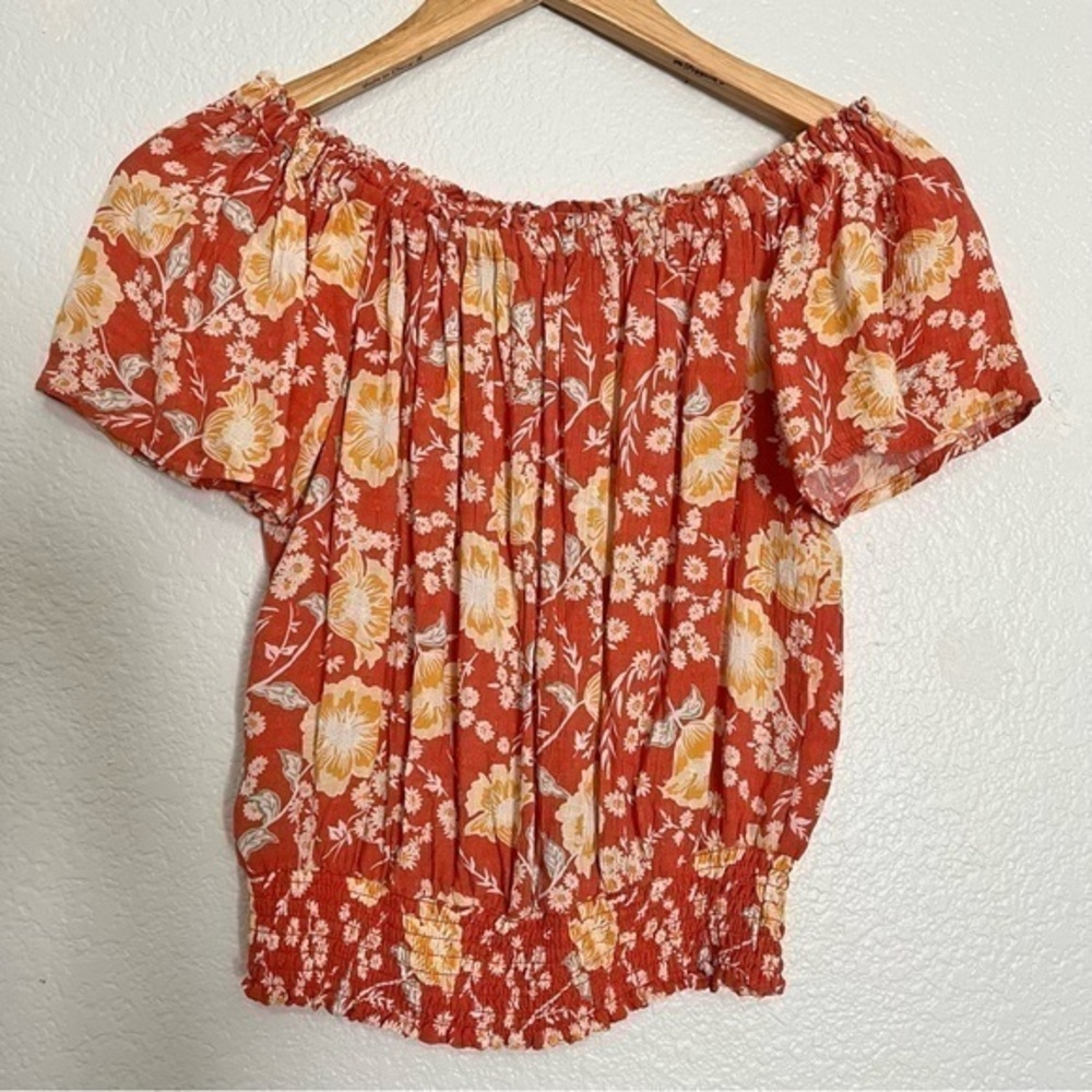 Cynthia Rowley Floral Smocked Blouse